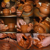 Подготовка природной глины к декоративной лепке и работе на гончарном круге.